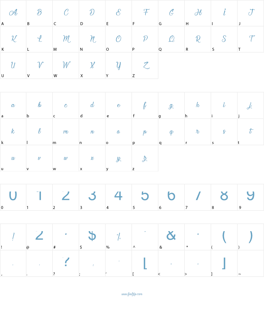 Elegant and Sensational Font Character